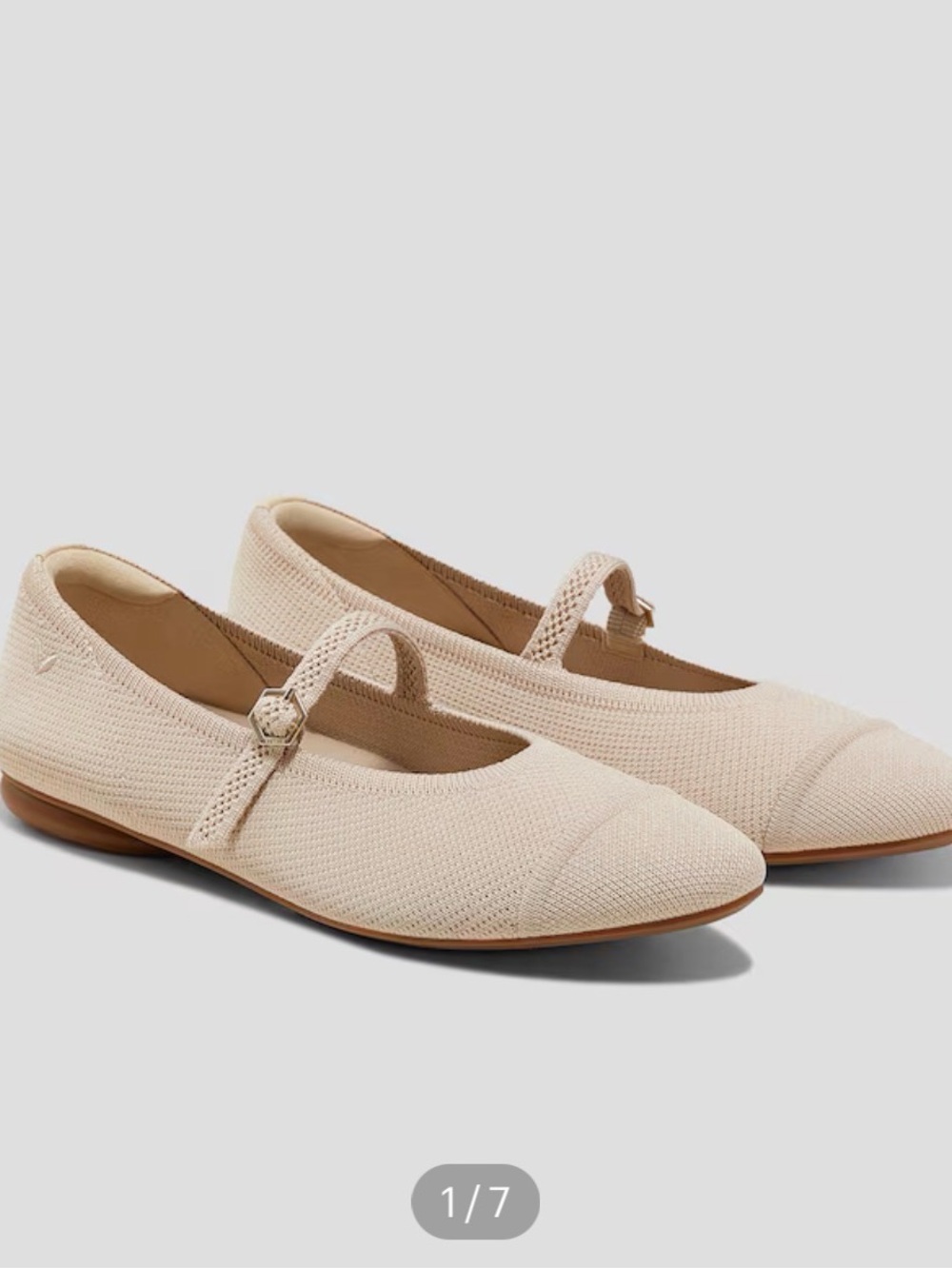 Vivaia Mary Jane Almond Toe Flats 37.5